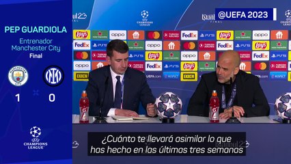 Guardiola tras lograr el triplete: "Es un honor estar junto a Sir Alex Ferguson"