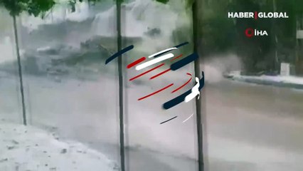 Kayseri'de felaket anları: Sağanak sele dönüştü, istinaf duvarı böyle yıkıldı!