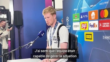 Finale - De Bruyne sur sa blessure : "J'ai senti que l'équipe était capable de gérer la situation"
