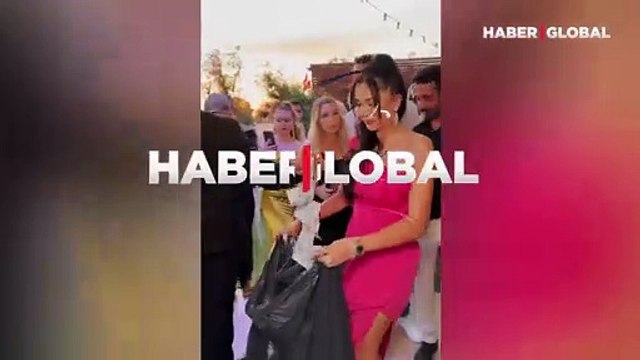 Dilan Polat'ın düğüne çöp poşeti ile geldiği anlar şaşırttı: Daha sonra gelin ve damadı paraya boğdu!