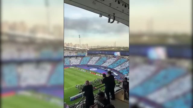 Başakşehir İkitelli Organize Sanayi Bölgesi'ndeki bir fabrikada çıkan yangının,Şampiyonlar Ligi finalinin oynandığı Atatürk Olimpiyat Stadyumu'ndan dumanların görüldüğü anlar