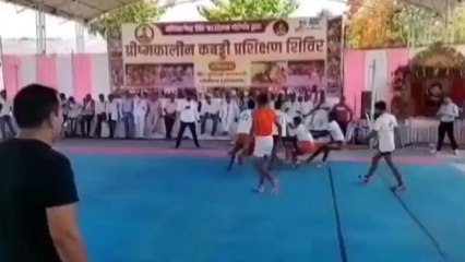 नरसिंहपुर: कबड्डी प्रशिक्षण शिविर में पहुंचे केंद्रीय राज्यमंत्री,बढ़ाया बच्चों का उत्साह