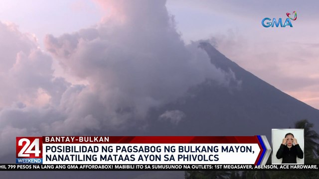Posibilidad ng pagsabog ng Bulkang Mayon, nananatiling mataas ayon sa PHIVOLCS | 24 Oras Weekend
