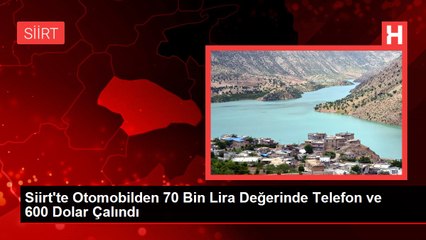 Siirt'te Otomobilden 70 Bin Lira Değerinde Telefon ve 600 Dolar Çalındı
