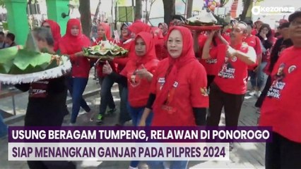 Usung Beragam Tumpeng, Relawan di Ponorogo Siap Menangkan Ganjar pada Pilpres 2024
