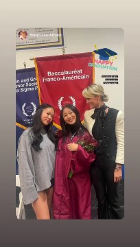 Laeticia Hallyday et Amanda Sthers : mamans fières et émues pour Jade et Léon qui en font fini avec leur lycée à Los Angeles