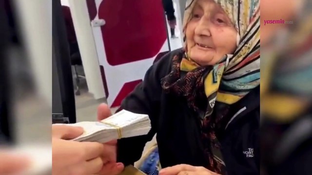 Cömertliğiyle kalpleri ısıttı! Bankaya yatan parayı çok bulan yaşlı kadın...