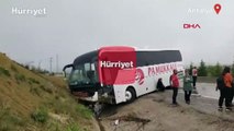 Antalya'da yolcu otobüsü şarampole düştü: Yaralılar var