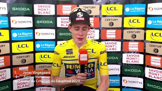 Critérium du Dauphiné 2023 - Jonas Vingegaard : The Dauphiné is one of the biggest races in the world so of course I'm very happy to win it. Once again the team was amazing today, I was never alone