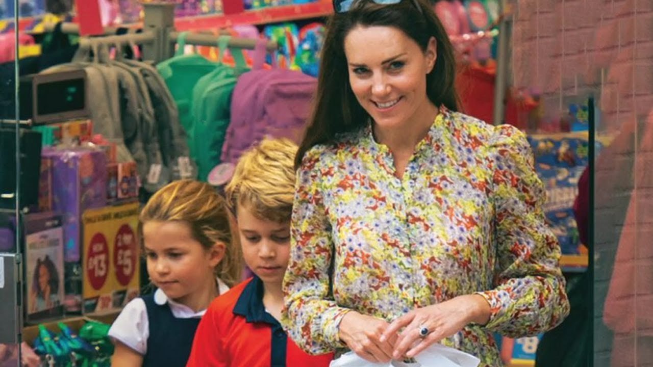 Princess Kate was seen bare-faced picking up her children after school