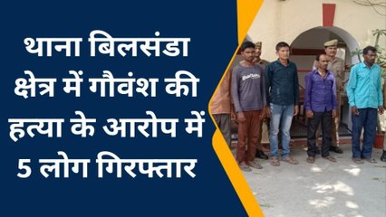 पीलीभीत: गौवंशीय पशु की रस्सों से बांधकर क्रूरता पूर्वक हत्या के आरोप में 5 लोग गिरफ्तार