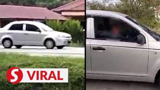 Father, 11-year-old son nabbed after boy seen driving car in video