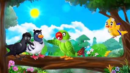 Cartoon video A clever crow moral story