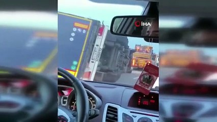 Le conducteur du camion renversé s'en est sorti indemne.