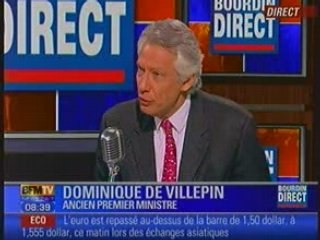 Villepin 25 mars 2008 BFMTV Bourdin (1 sur 2)