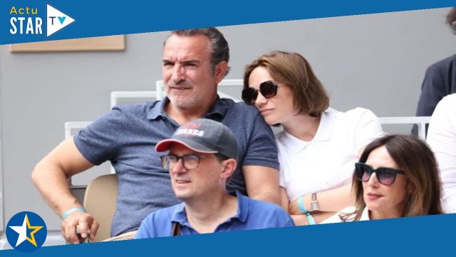 Jean Dujardin et Nathalie Péchalat : les amoureux complices dans les travées de Roland-Garros