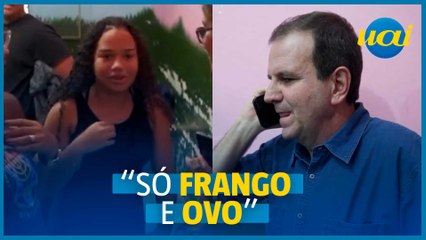 Aluna reclama de merenda escolas para prefeito do RJ