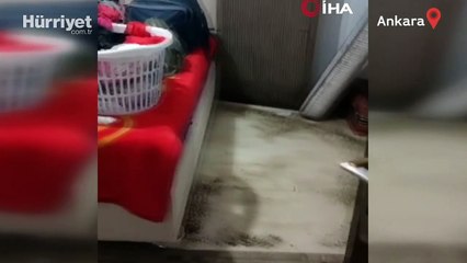 Ankara'daki sağanak yağış nedeniyle metroyu su bastı