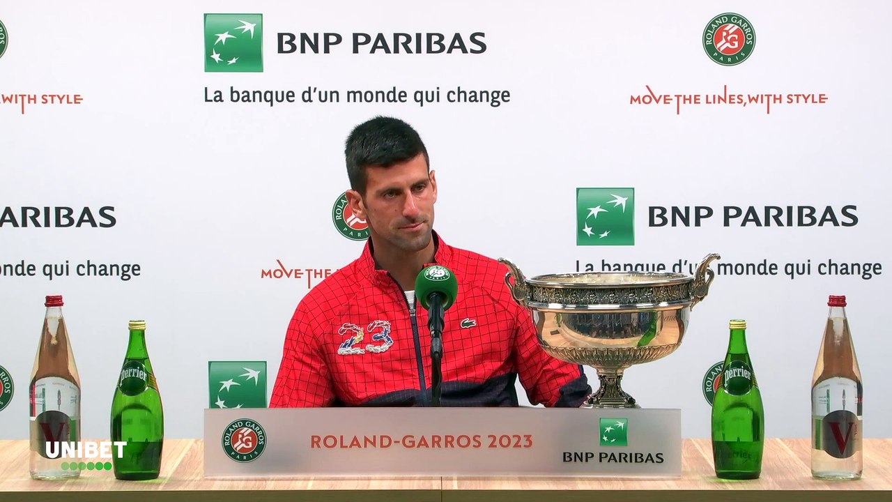 Roland-Garros 2023 - Novak Djokovic : "Si je suis le plus grand joueur, je laisse les autres parler, je ne veux pas rentrer dans ce débat"