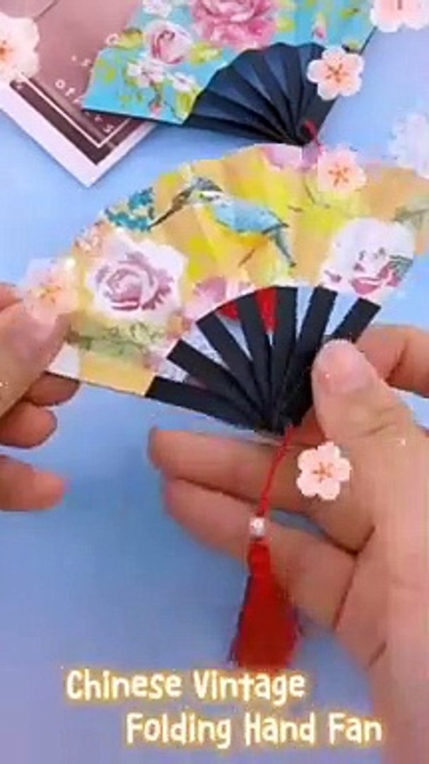 How to make a paper hand fan?, origami fan, Chinese hand fan 
