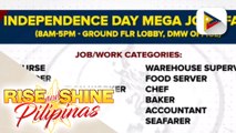 Job fair, inilunsad ng DMW kasabay ng pagdiriwang ng Araw ng Kalayaan