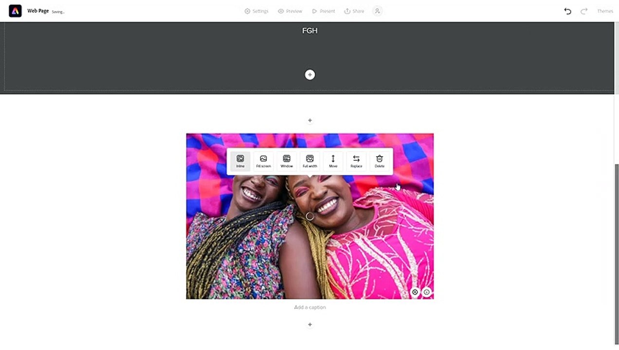 Adobe Express Course Section 23 Starting with Web Page