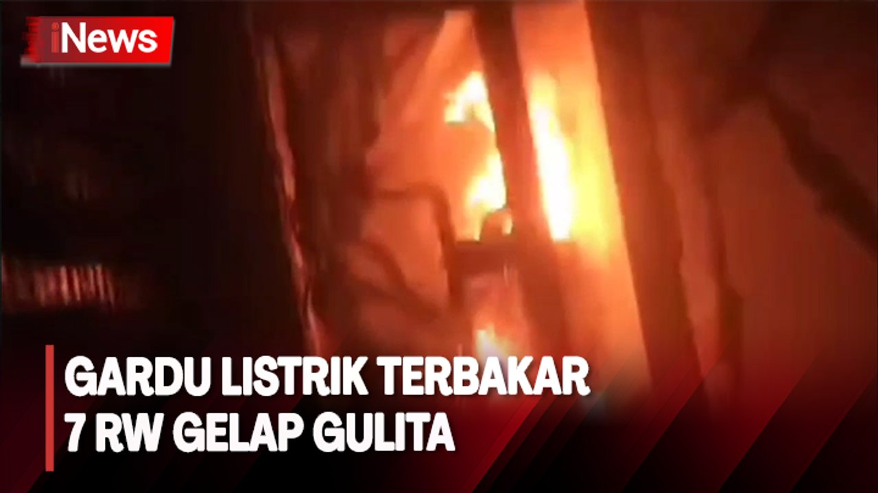 7 RW di Permukiman Padat Johar Baru Gelap Gulita Akibat Gardu Listrik Terbakar