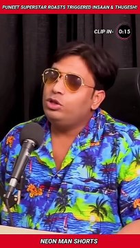 Puneet Superstar ROASTS Triggered Insaan & Thugesh! | Puneet Triggered Insaan Thugesh #shorts