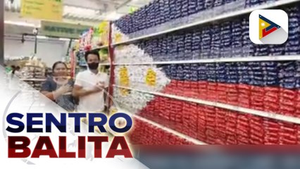 Watawat ng Pilipinas na idinesenyo gamit ang noodles sa isang supermarket sa Bukidnon, trending