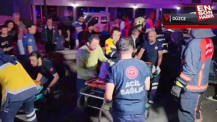 Düzce'de 5 kişinin yaralandığı kaza sonrası kavga çıktı