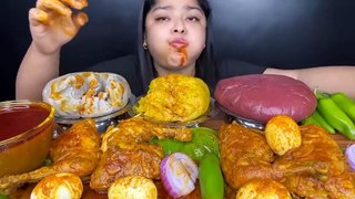 Mukbang 3 Fufu, Chicken Leg Curry, egg curry, extra gravy