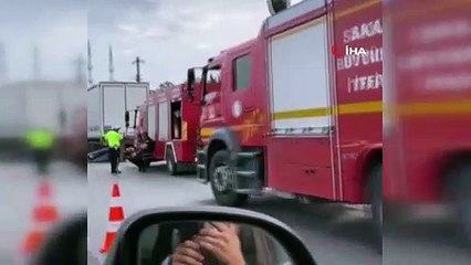 Korkunç kaza! Kazaya karışan araba yok oldu!