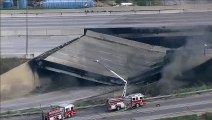 Etats-Unis: Une portion de l'autoroute américaine I-95, l'une des plus fréquentées de l'est du pays, s'est effondrée à Philadelphie après l'incendie d'un camion-citerne - VIDEO
