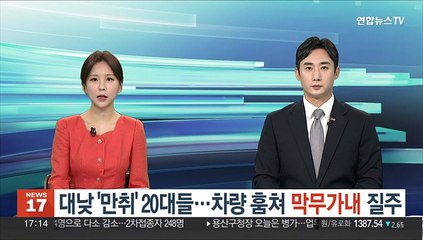 대낮 '만취' 20대들…차량 훔쳐 막무가내 질주