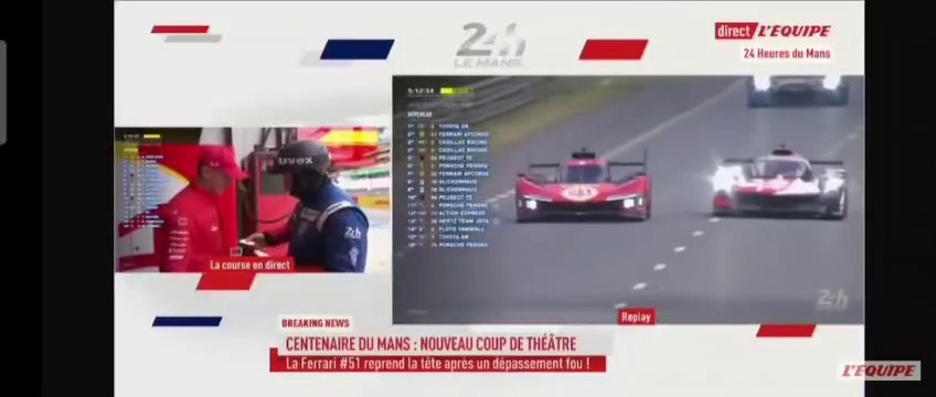 24H Of Mans 2023 Race Pier Guidi Overtake Buemi Lead + Onboard