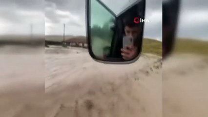 Sağanak yağışlar Kırşehir'in ilçelerini vurdu