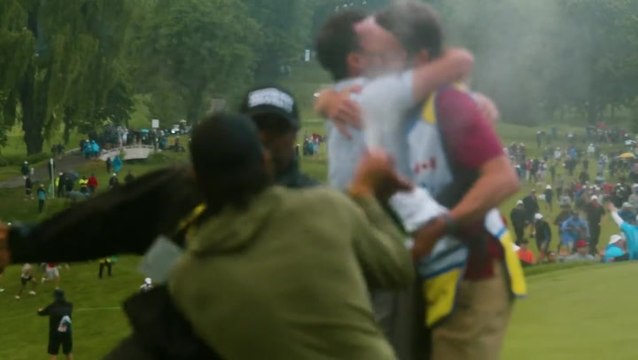 Golfer Adam Hadwin rugby tackled by security while celebrating at Canadian Open