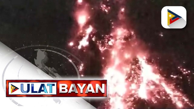 Bulkang Mayon, nagbuga ng lava; danger zone, pinalawig sa 7KM