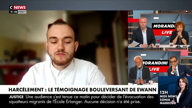 Ewann, harcelé pendant sa scolarité, réagit dans Morandini Live à l’annonce du ministre de l’Education Pap Ndiaye sur le harcèlement scolaire: C'est totalement du vent ! Ce n'est pas en fin d'année qu'il faut agir mais au début de l'année scolaire