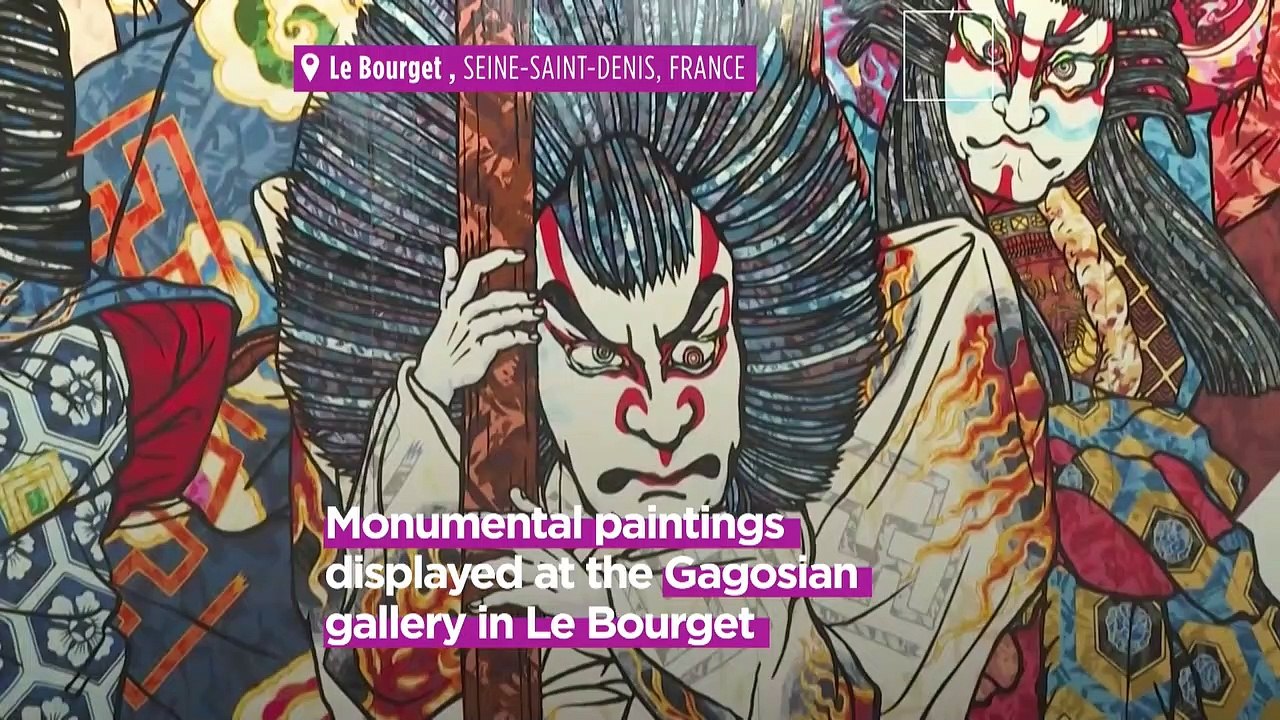 From video games to kabuki: Japanese artist Takashi Murakami's monumental paintings come to France