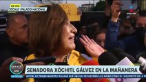 Xóchitl Gálvez llega a Palacio Nacional para exigir su derecho de réplica en la mañanera