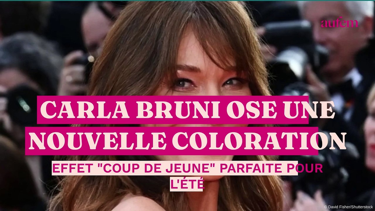 Carla Bruni ose une nouvelle coloration effet “coup de jeune” parfaite pour l’été