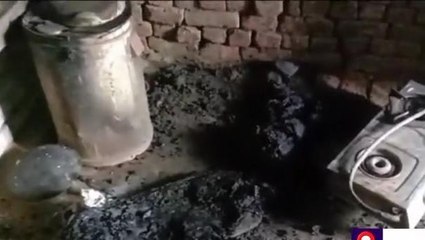 आगरा: खाना बनाते समय सिलेंडर में लगी आग, सामान जलकर खाक