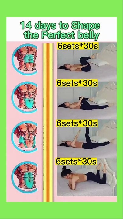 14 days to shape perfect belly workout before bedtime no equipment