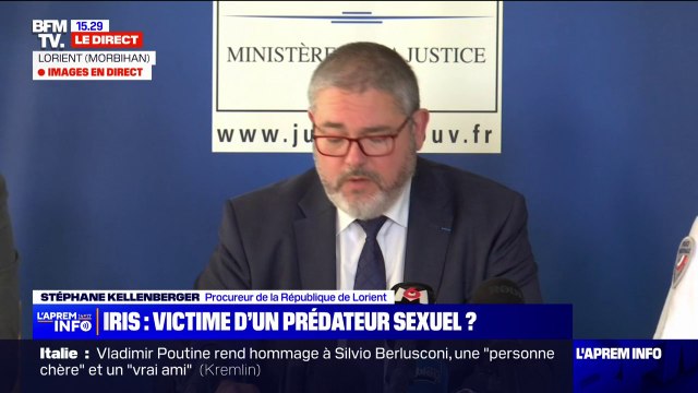 Meurtre d'Iris: L'autopsie de la victime a révélé des lésions sexuelles traumatiques selon Stéphane Kellenberger, procureur de la République de Lorient