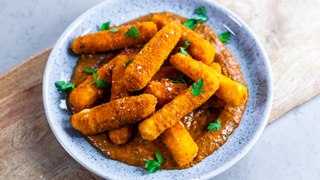 Halloumi Fries With Burnt Red Pepper Mayo