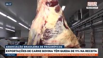 Exportações de carne bovina têm queda de 11% na receita