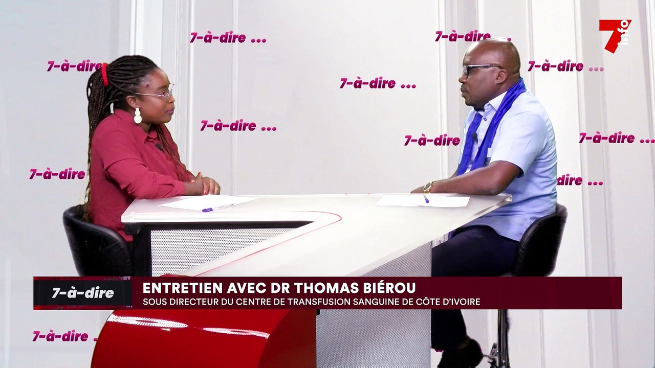 7-à-dire | Dr. Thomas Biérou, sous-directeur du Centre de transfusion sanguine de Côte d'Ivoire