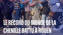 Le record du monde de la chenille battu à Rouen lors de l'Armada