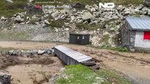 Montanha austríaca perde altura após deslizamentos de terra